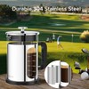 QUQIYSO French Press Coffee Maker 51oz 304 Stainless Steel French