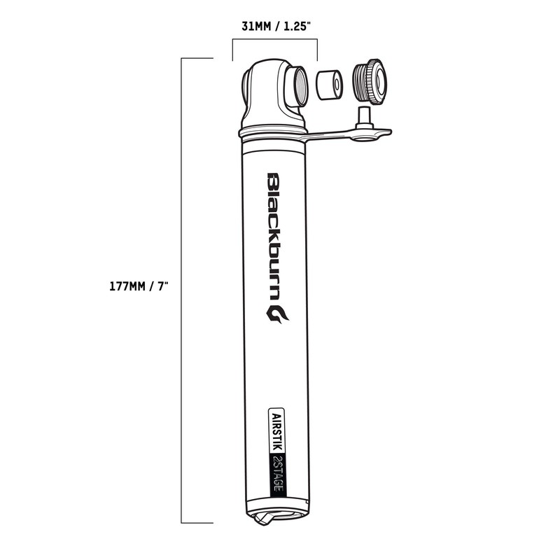 BLACKBURN AIRSTICK 2STAGE Grey Anodized