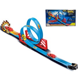 Toy Track with Double Turn of Death Circuit 2.5 Metres with Car Track Cars Track Track Flexible Car Track Death Tour with Loop Track Stunt Track