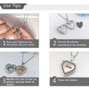 YOUFENG Love Heart Locket Necklace Holds Pictures Paved Blue Red