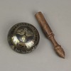 Antiqued Brass Tibetan Meditation Singing Bowl With Wooden Mallet 4