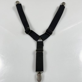 AWOCAN Pack of 2 Pet Nappy Fasteners with Adjustable Length, Pet Nappy Non-Slip Suspenders for Small, Medium and Large Dogs (L Black + Red Rode)