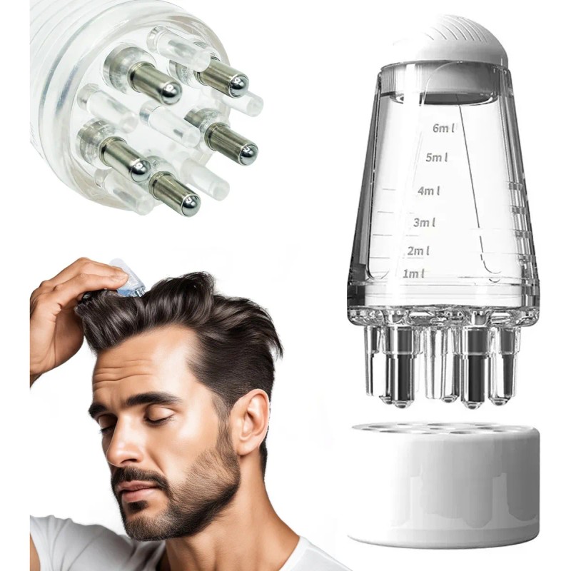 0.5mm Dermaroller Pro Titanio + Aplicador Para Barba Cabello