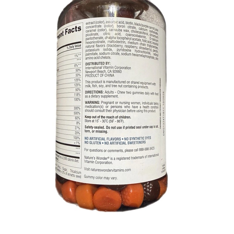 Nature’s Wonder Women’s Multivitamin Gummies, 150 Ct 75 Servings