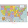 Extra-large USA Laminated Wall Map - 45'' high x 67''
