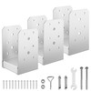 FMhotu 4"x 4" Post Base, 3Pcs Stainless Steel Adjustable Post
