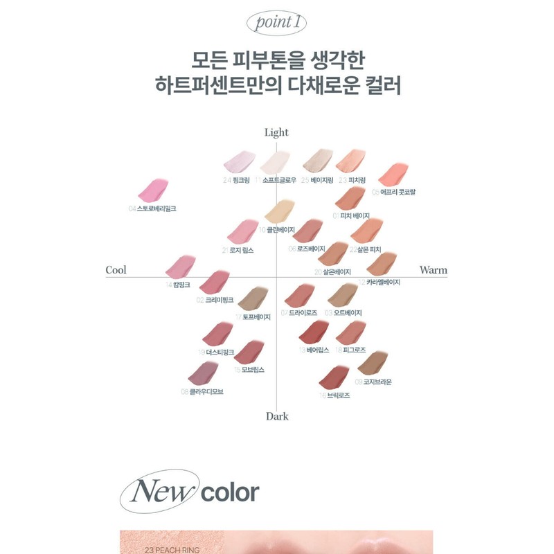 Heart Percent Lip Pencil Dot On Mood Overlip Base Tone