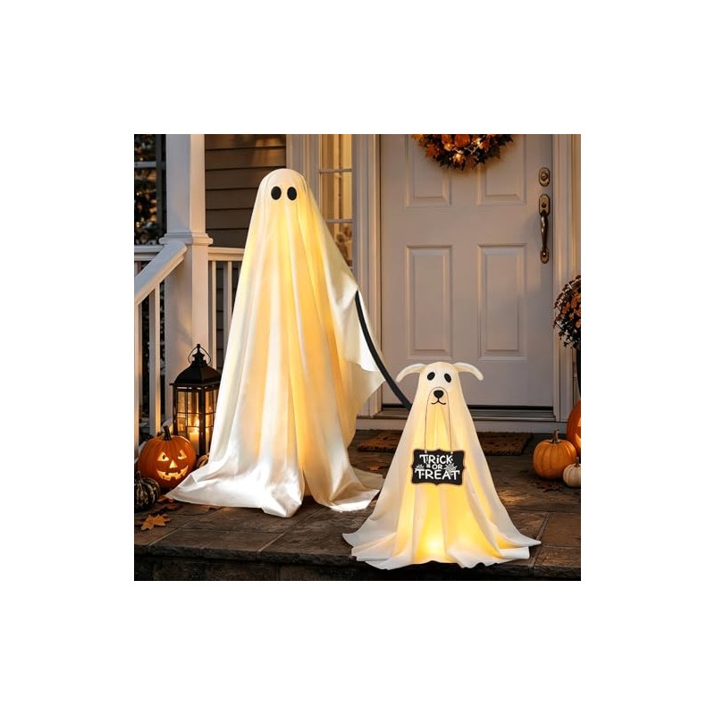 Paquete de 2 decoraciones de Halloween para interiores de perros