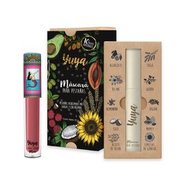 Republic Cosmetics - Set máscara 10 aceites  Labial La sirena - Set de maquillaje - Voluminizador y alargador                                         