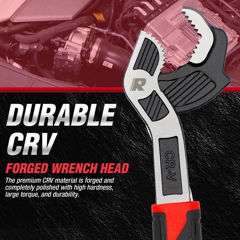 Rizom Pipe Wrench Set, 6” 8” 10” Self Adjusting Wrench,