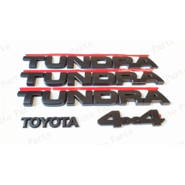 Toyota OEM OVERLAY Matte black Door Rear Tailgate Tundra 4X4 Toyota Emblem 2007-2013 Tundra