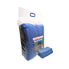SupremePlus Blue Huck Towels - Shop Bulk Cleaning Towel in (Pack of 50), Multipurpose for Window, Glass, Mechanic, Garage & Commercial, 100% Cotton Low Lint Prewashed Absorbent Cloths, 15”x 25” Size