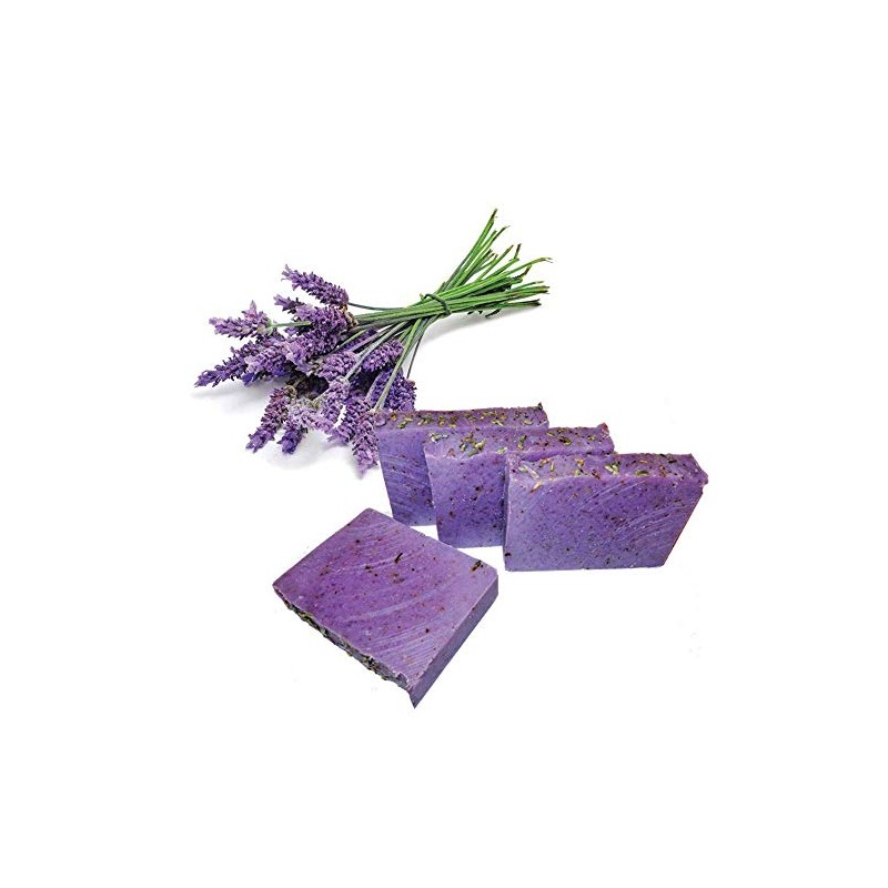 KIT 4 JABONES ARTESANALES en BARRA NEUTRO LAVANDA