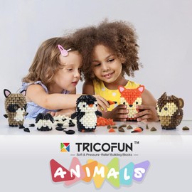 Tricofun Creative Soft Building Blocks, Cute Animal kit Assembling Building Toys Gifts for Kids and 6+ Interactive Building Toy for Kids, Boys, and Girls (1106-PANDA)