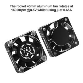 RC Motor Fan 40 mm 16000RPM 3650 540 550 ESC Engine Heatsink Brushless Fan for 1/12 1/10 1/8 Scale RC Car (Silver Black)