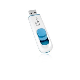PSA Memoria USB ADATA 16 GB, Kit de 10 Piezas , Color Blanco/Azul (Modelo AC008-16G-RWE), Deslizable Diseño Elegante y Minimalista, COMPUTO Y PAPELERIA