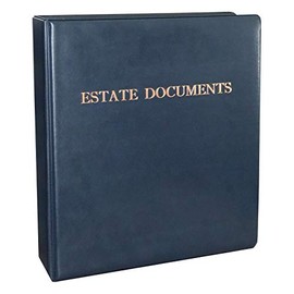 Estate Planning Portfolio - 1.5" D-Ring Faux Leather Binder with Inserts (Navy)