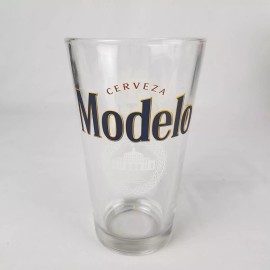 Modelo Cerveza Beer Pint Glass Lion Crest