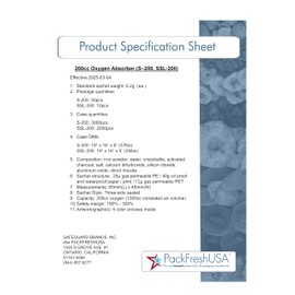 PackFreshUSA: 3000 Pack - 200cc Oxygen Absorber Packs - Food Grade - Non-Toxic - Food Preservation - Bulk- Wholesale Case