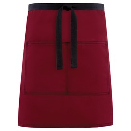 Fame CME28 Everyday Half Bistro Apron - Burgundy (WFA83507BU)