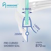 HNNHOME® Bath Shower Screen Door Seal Strip for 6-8 mm