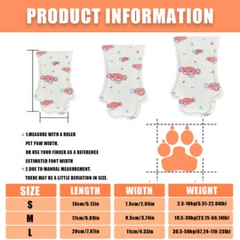 Disposable Dog Booties,20PCS Disposable Dog Socks to Stop Licking with Adjustable Self Adhesive Bandage,Pet Shoes Foot Covers Paw Protectors for Dogs Cats Indoor & Outdoor Walking (Pink, L)