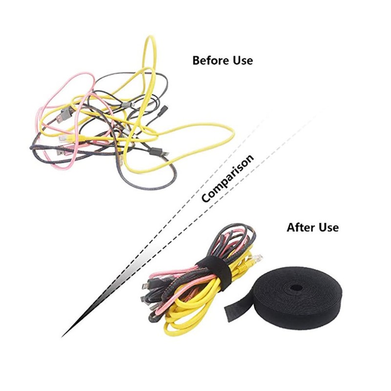 3 m Velcro Fastening Tape Cable Ties for Cable Management,