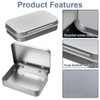 Pack of 6 Metal Storage Hinge Boxes, 9.5 x 6