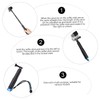TEHAUX Telescopic Selfie Stick Monopod Extendable Aluminum Alloy Camera Pole