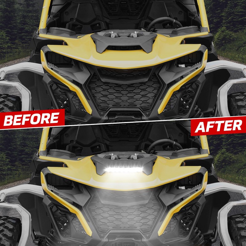XUTVOTOR Front Hood Scoop Spotlight for 2024 Can-Am Maverick R,
