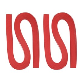 PATIKIL 240pcs Quilling Strips Paper 1/8"(3mm) 21"(54cm) Origami Paper Quilling Strip for Art DIY Hand Craft Christmas, Bright Red