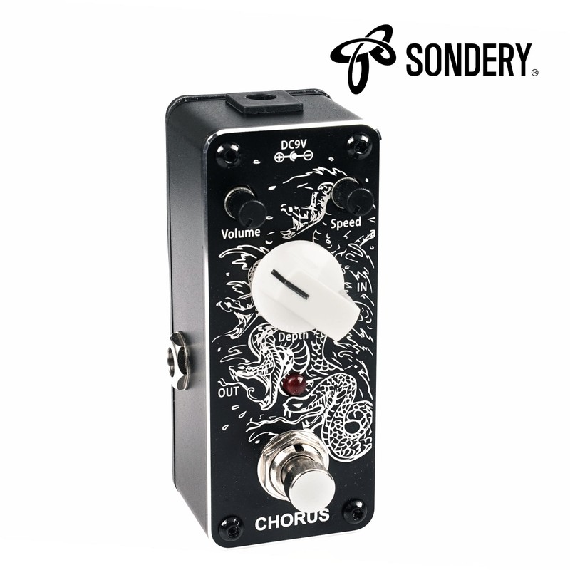 Sondery Chorus Pedal for Guitars, Mini Analogue Chorus Effect Pedal