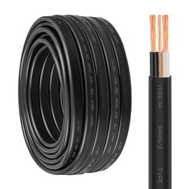 YDDECW 8/2 NM-B Wire with Ground - 75FT Non-Metallic Sheathed Cable 100% Pure Copper 8 AWG 2 Conductor Residential Indoor Wire for Outlets, Switches, Other Loads and Lighting Wiring Projects etc.