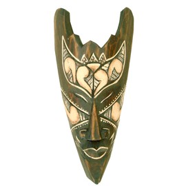 Painted Wooden Mask 20cm from Bali