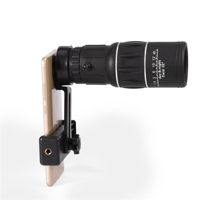 ASHATA Telescopio Monocular 16x Zoom Focus Preciso Telescopio de Teléfono