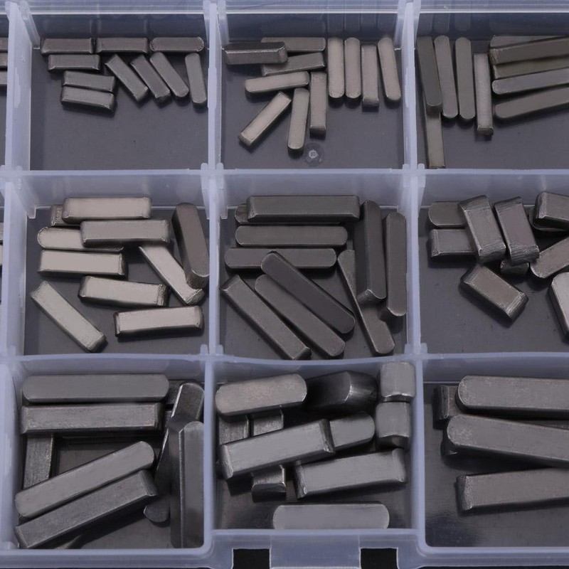 Vikye 140 Pcs Round Ended Feather Key, Parallel Drive Shaft