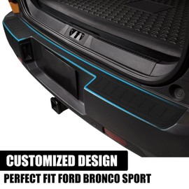 TECTICO Rear Bumper Protector Compatible with 2021 2022 2023 2024 Bronco Sport, Trunk Back Bumper Guard Tailgate Pad, Rear Bumper Guards Cover Trim for Bronco Sport Exterior Accessories