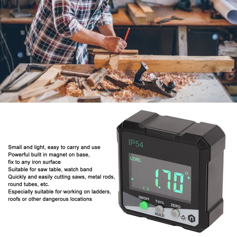 Digital Inclinometer Protractor Magnetic Angle Finder Gauge Measuring Tool for