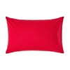 HOMESCAPES Red Pure Egyptian Cotton Pillowcase Standard Size 200 TC