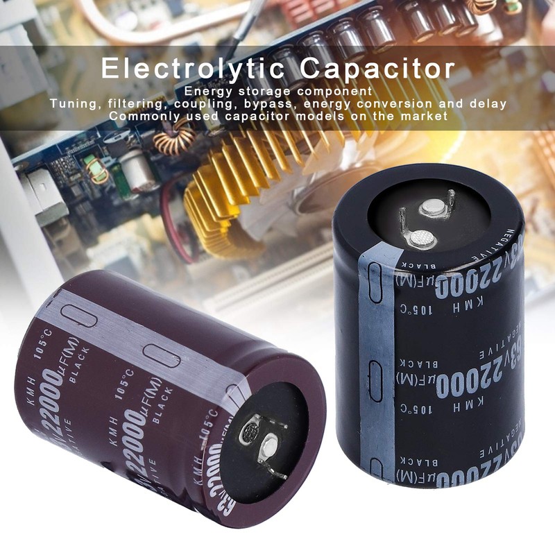 2-Piece Electrolytic Capacitor Aluminium 22000μF 63V 105°C Energy Storage Component