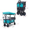 TMZ Collapsible Folding Outdoor Utility Wagon with Removable Canopy -