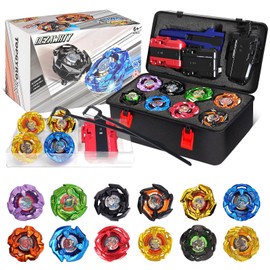 Gyro X Battling Blade Set, 12 Spinning Tops, 3 Launchers and 1 Grip with Storage Box, Kids Toys Birthday Gift Ideal for 6+ Years Old Boys