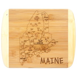Totally Bamboo A Slice of Life Maine State Serving and Cutting Board, 11" x 8.75"