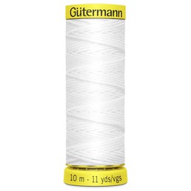 Gutermann Shirring Elastic Stretch Thread 10m White - Each