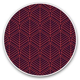 2 x 30cmVinyl Stickers - Geetric Leaves Pattern Autumn Decals for Car Van Luggage Scrap Book Fridge #21581