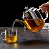 croselyu 650/800/1100ml Glass Tea Pot with Strainer for Loose Tea,