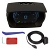 Black Vehicle HUD Display Multifunction OBD HUD Gauge 9 Alarm
