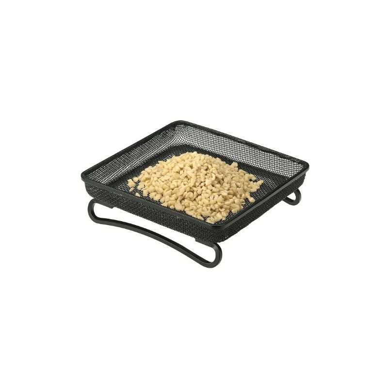Gardman A01305 Compact Ground Feeder Tray - Black, 18x18x5 cm