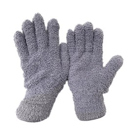 WeddHuis 1 pair of microfibre gloves, dust wiping gloves, car dusting gloves, made of fleece, washable for kitchen, furniture and hard-to-reach corners and cracks
