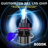 AQJ Pair 2-sides 9007 LED Headlight Bulbs Kit 8K Ice